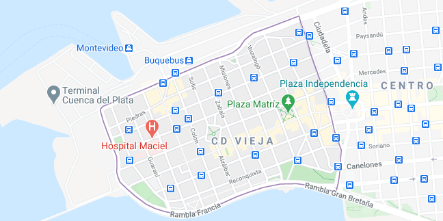mapa de ciudad vieja montevideo uruguay